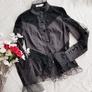 🖤Lace Button Down Shirt🖤